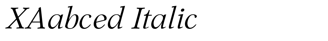 XAabced Italic